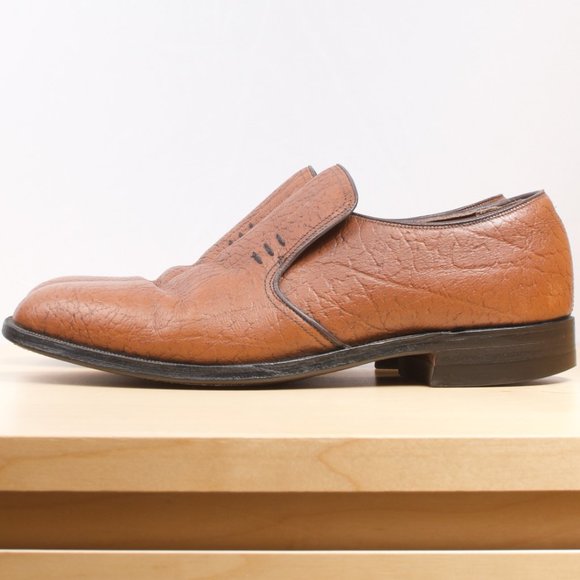 [SOLD] VTG Dack's Camel Loafer Men's Shoes 8 E Brown 🇨🇦 Round Toe EUC - Picture 2 of 8